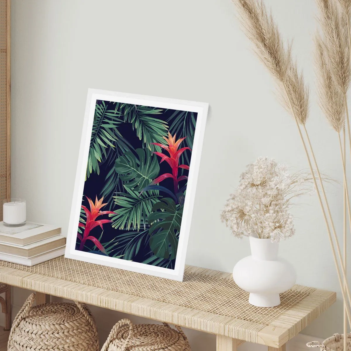 Affiche dans un cadre blanc - Poster - immergé dans la nature - 30x40 cm