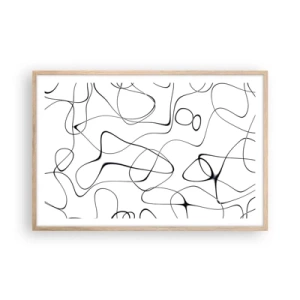 Affiche dans un chêne clair - Poster - Le chemin de la vie, les voies du hasard - 91x61 cm