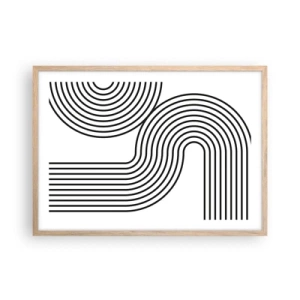 Affiche dans un chêne clair - Poster - En plein virage - 70x50 cm