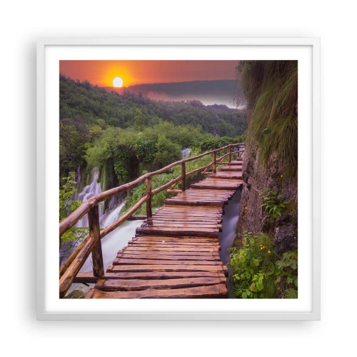 Affiche dans un cadre blanc - Poster - La beauté au-delà de la croyance - 60x60 cm