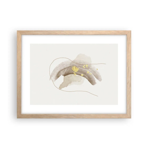 Affiche dans un chêne clair - Poster - rencontré dans l'espace - 40x30 cm