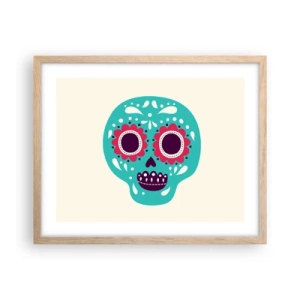 Affiche dans un chêne clair - Poster - La vie – du plaisir jusqu'à la mort - 50x40 cm