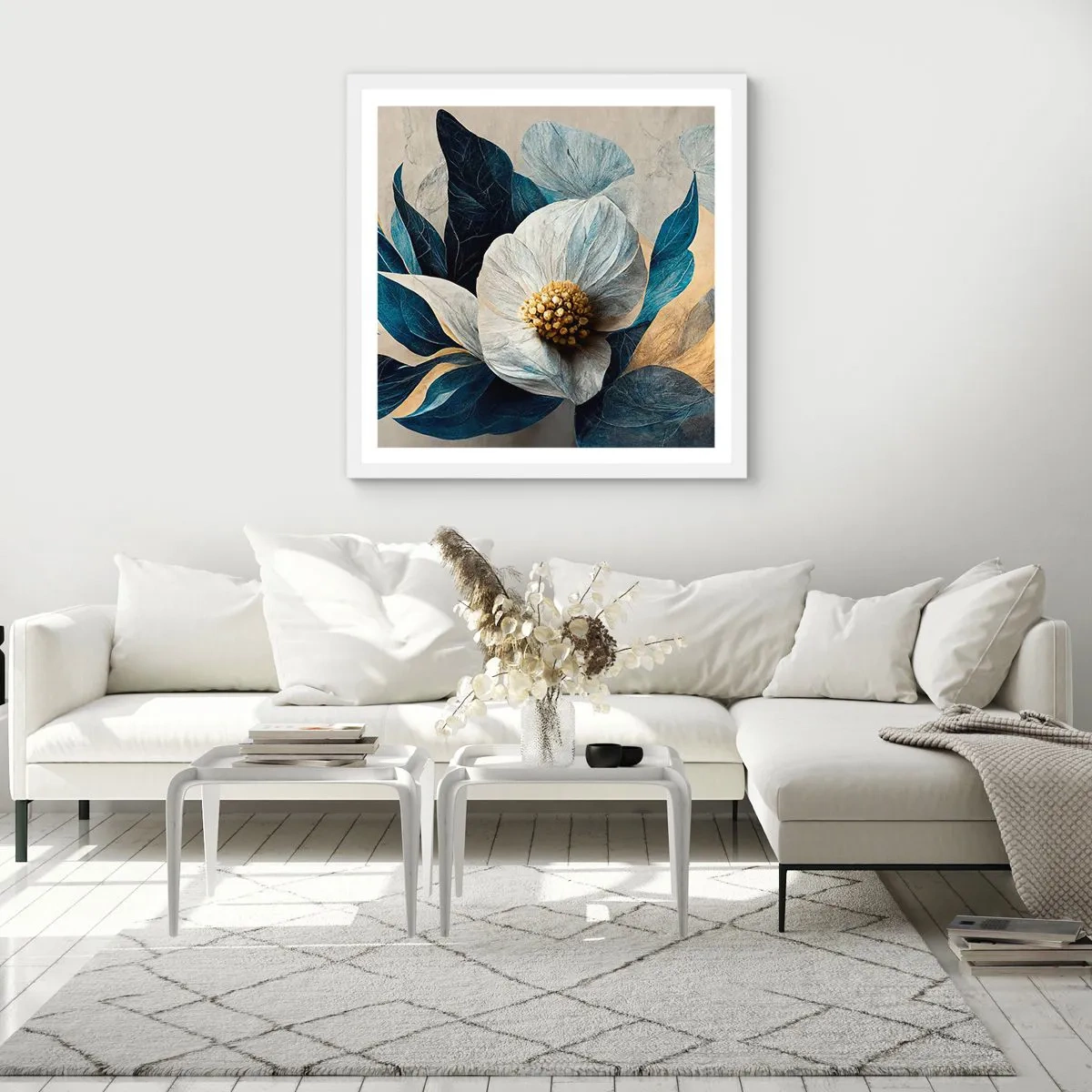 Affiche dans un cadre blanc - Poster - Il a un coeur d'or - 30x30 cm