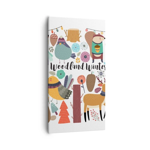 Impression sur toile - Image sur toile - Un monde de conte de fées en forêt - 55x100 cm