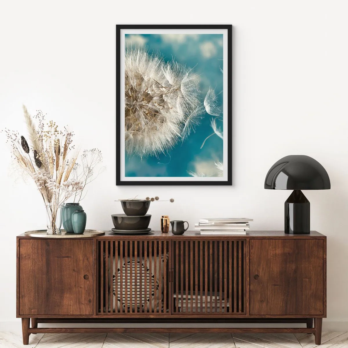 Affiche dans un cadre noir - Poster - souffle d'ange - 40x50 cm