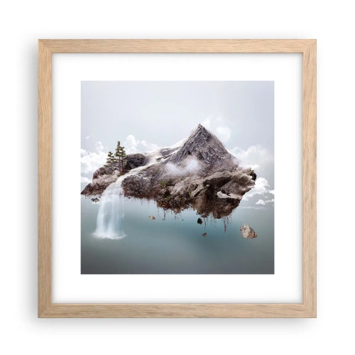 Affiche dans un chêne clair - Poster - L'oeil du surréaliste - 30x30 cm