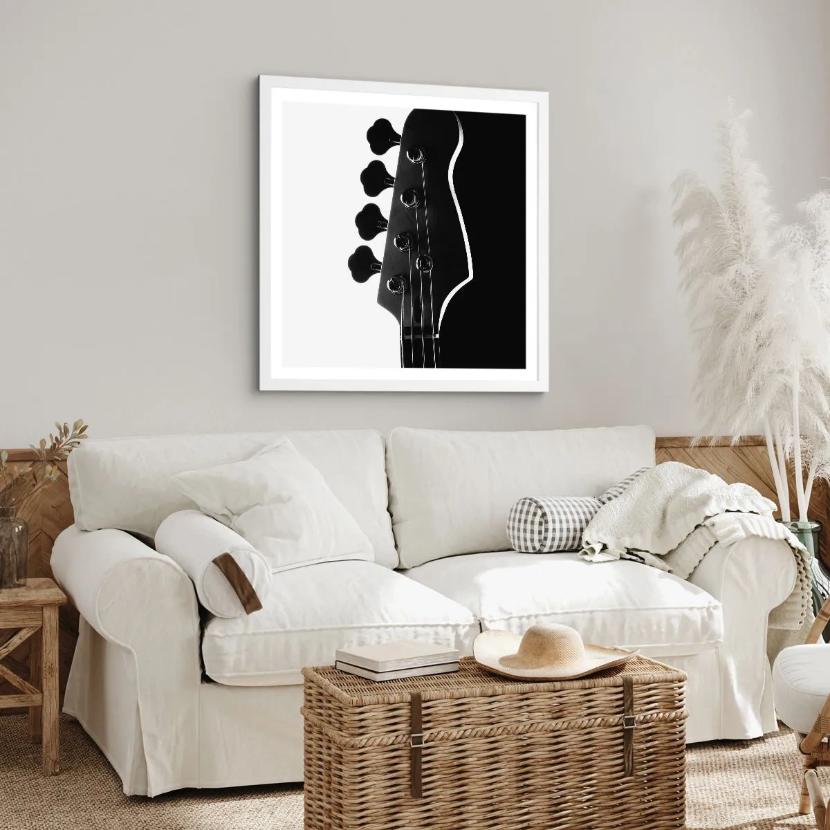 Affiche dans un cadre blanc - Poster - Silence de roche - 60x60 cm