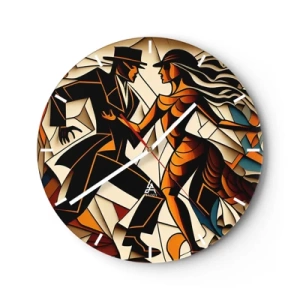 Horloge murale - Pendule murale - Danse de passion et de volupté - 40x40 cm