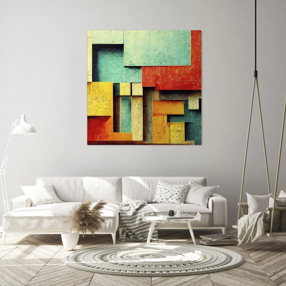 Impression sur toile - Image sur toile - Festival des angles droits - 50x50 cm