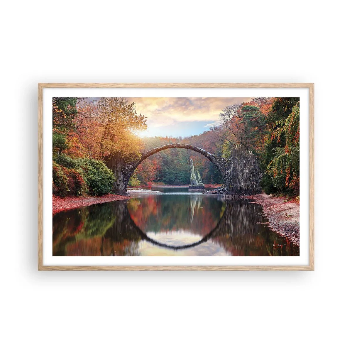 Affiche dans un chêne clair - Poster - De l'autre cote du miroir - 91x61 cm