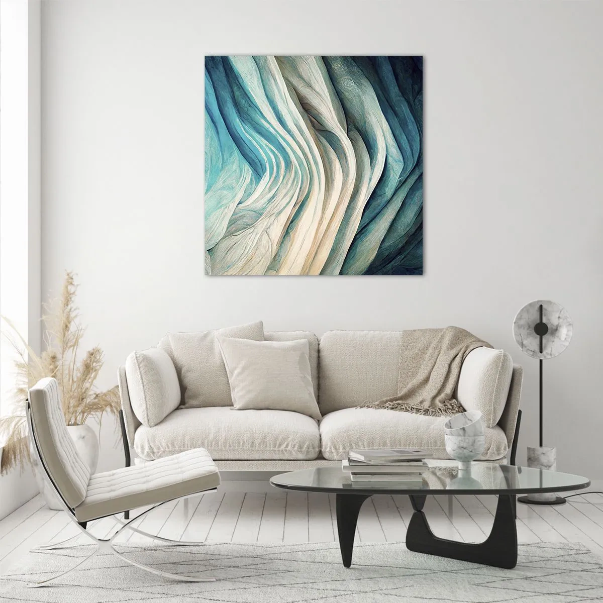 Impression sur verre - Image sur verre - Insatiabilité bleue - 30x30 cm