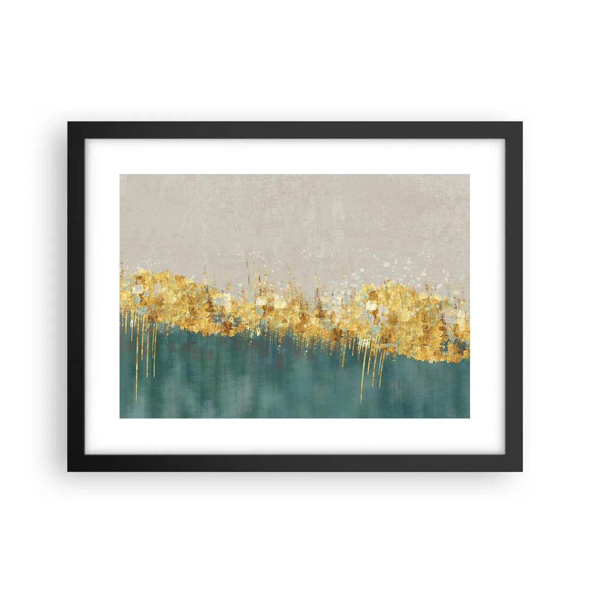 Affiche dans un cadre noir - Poster - La frontière dorée - 40x30 cm