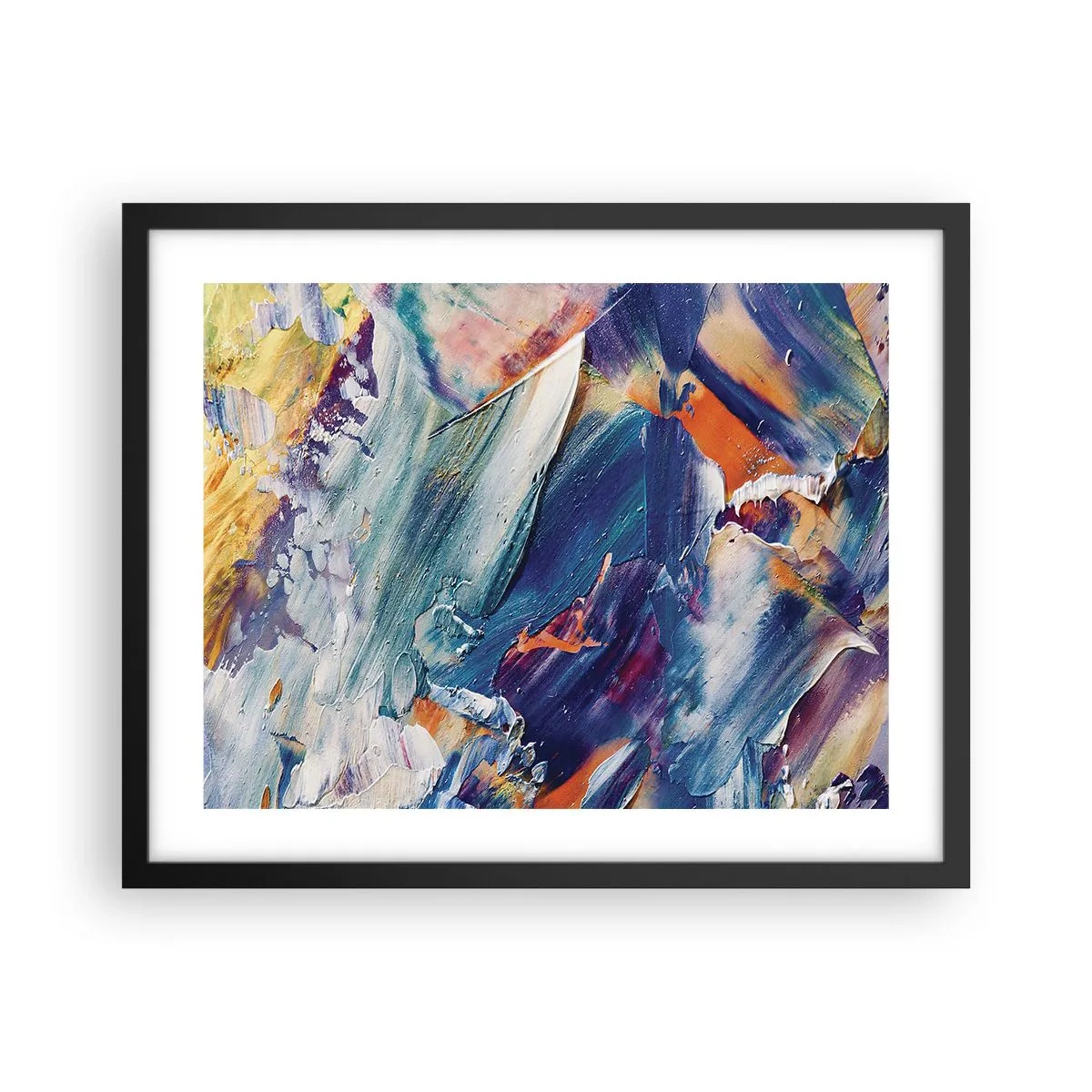 Affiche dans un cadre noir - Poster - Confusion des couleurs - 50x40 cm