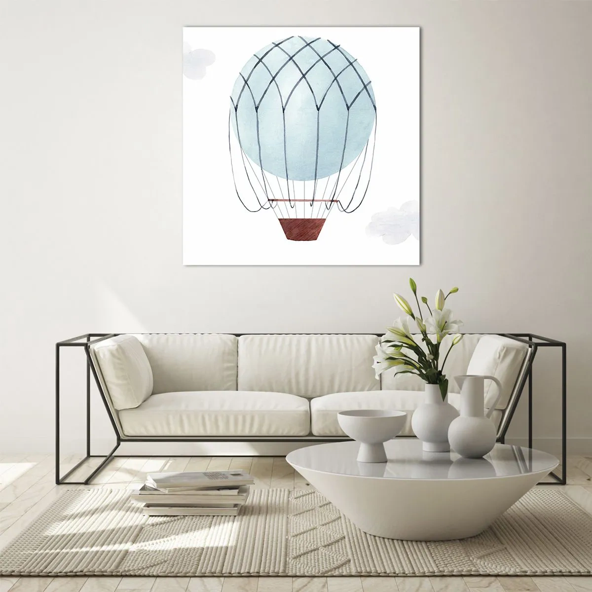 Impression sur verre - Image sur verre - Entièrement dans les nuages - 70x70 cm