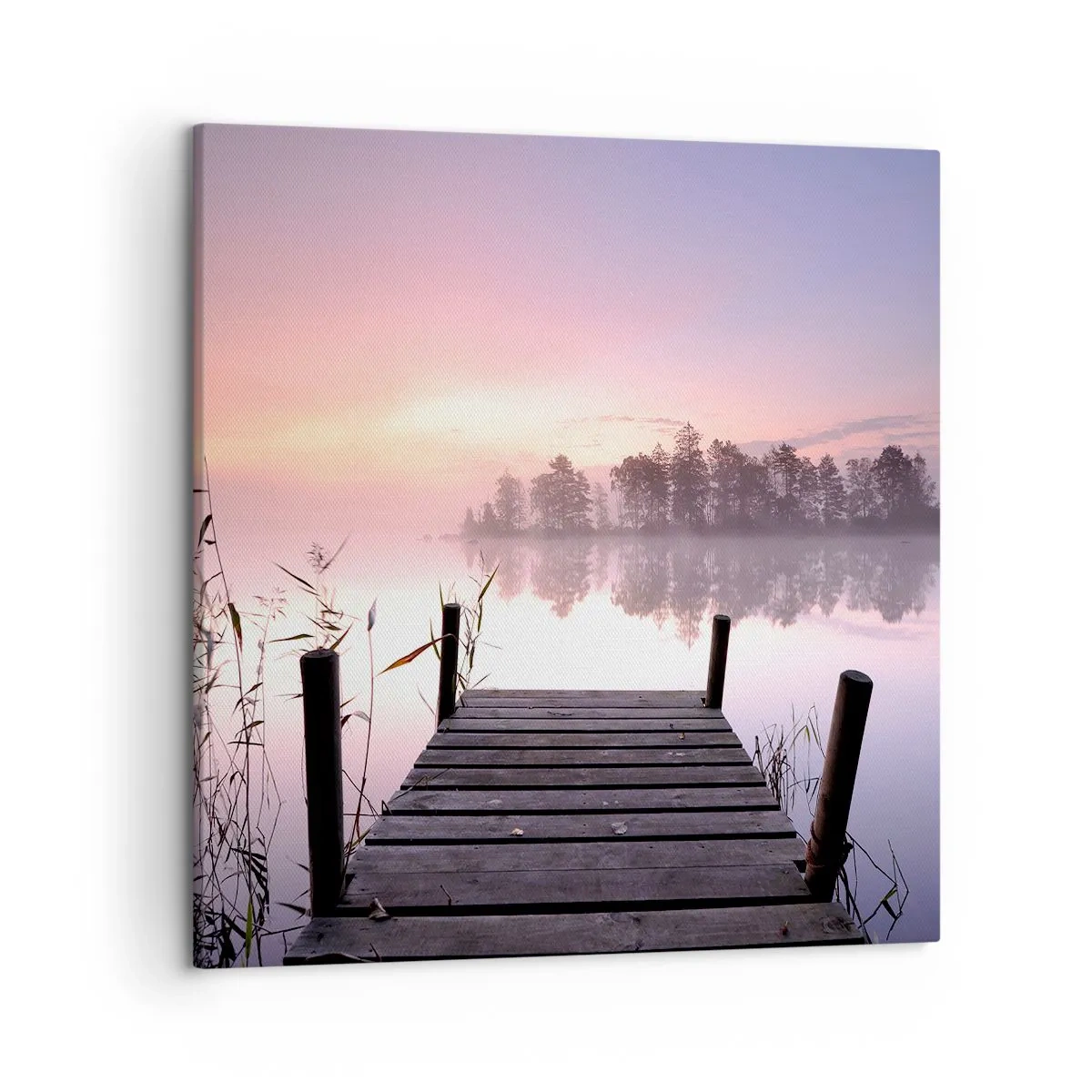 Impression sur toile - Image sur toile - De la brume lilas… - 50x50 cm