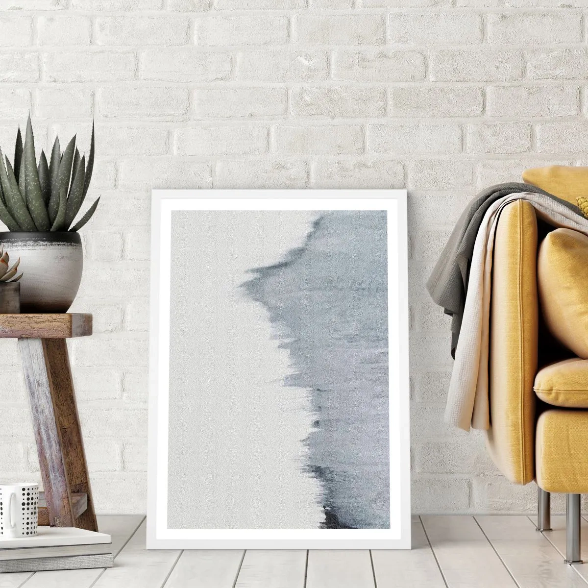 Affiche dans un cadre blanc - Poster - Une esquisse mystérieuse - 30x40 cm