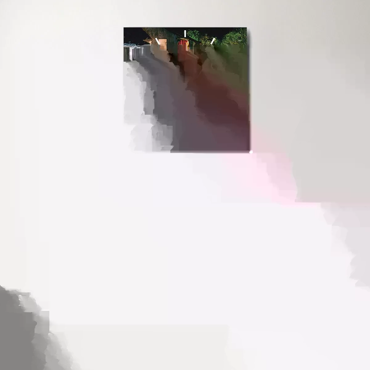 Horloge murale - Pendule murale - Soirée dans une rue chinoise - 30x30 cm