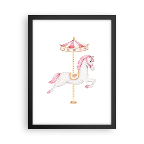 Affiche dans un cadre noir - Poster - Les sabots en avant - 30x40 cm