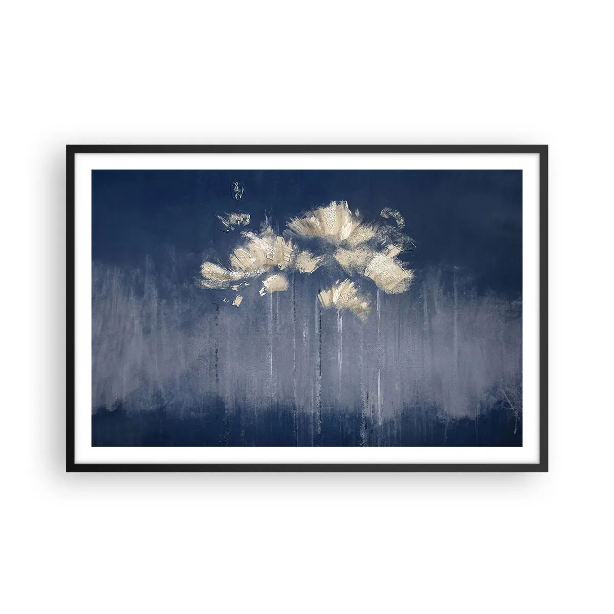 Affiche dans un cadre noir - Poster - Comme des pétales au vent - 91x61 cm