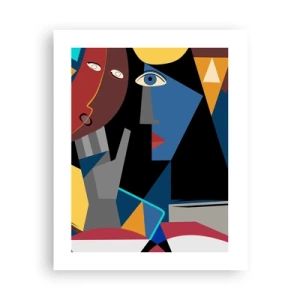 Affiche - Poster - Une conversation entre cubistes - 40x50 cm