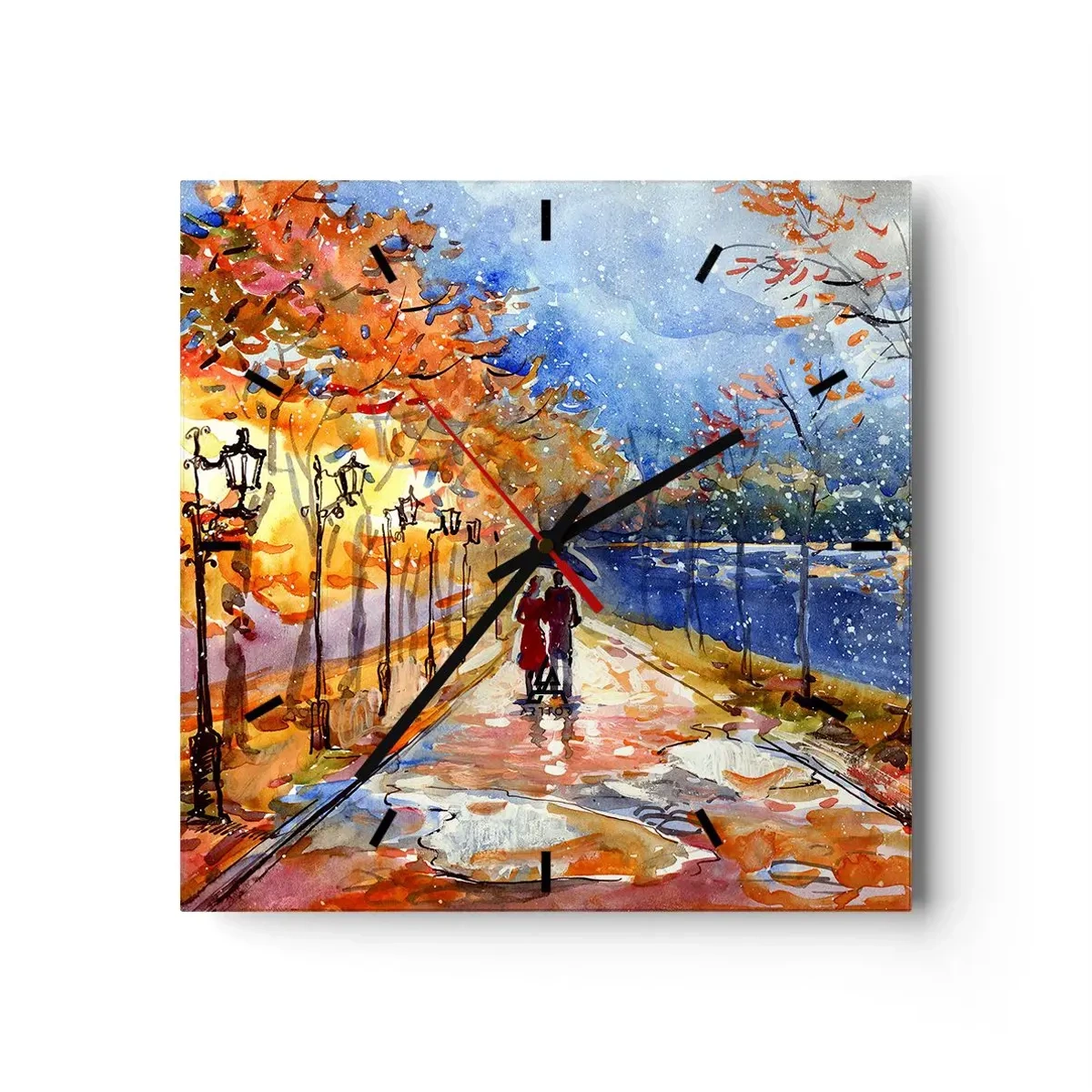 Horloge murale - Pendule murale - Ensemble jusqu'au bout du temps - 40x40 cm