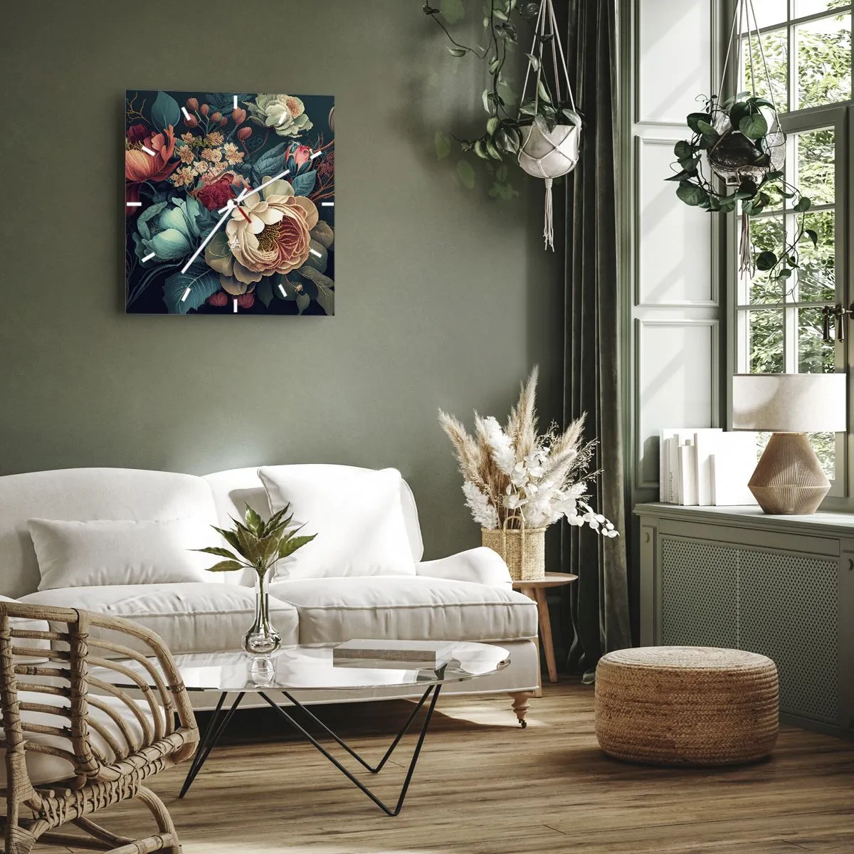 Horloge murale - Pendule murale - le charme du 19ème siècle - 40x40 cm