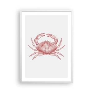 Affiche dans un cadre blanc - Poster - Le crabe des crabes - 50x70 cm