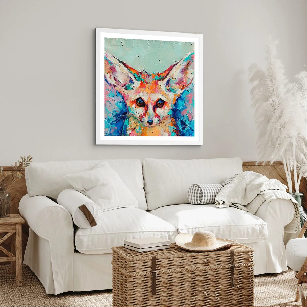 Affiche dans un cadre blanc - Poster - Etes-vous prêts pour moi? - 50x50 cm