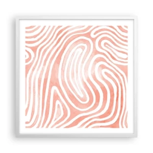 Affiche dans un cadre blanc - Poster - Dans le labyrinthe de corail - 60x60 cm