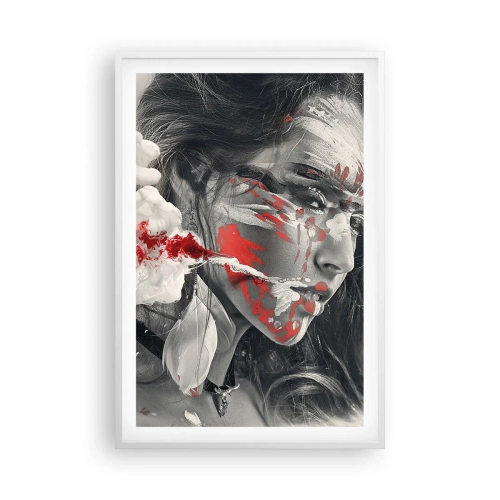 Affiche dans un cadre blanc - Poster - Dans les fumées de l'absurde - 61x91 cm