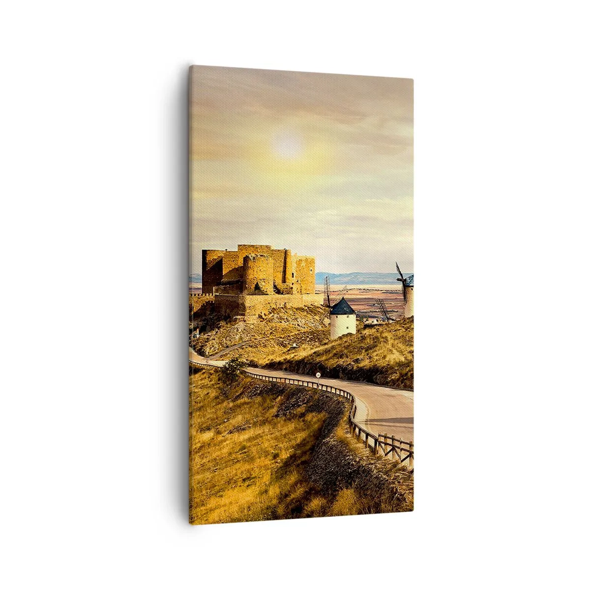 Impression sur toile - Image sur toile - Don Quichotte est sur le point d'arriver - 55x100 cm