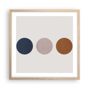 Affiche dans un chêne clair - Poster - Symbole d'excellence - 50x50 cm