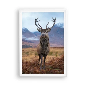 Affiche dans un cadre blanc - Poster - Sur son propre terrain - 70x100 cm