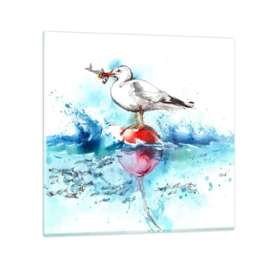 Impression sur verre - Image sur verre - Prise réussie - 70x70 cm