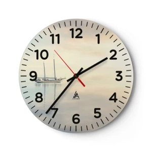 Horloge murale - Pendule murale - Dans une mer de silence - 40x40 cm