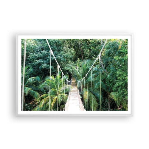 Affiche dans un cadre blanc - Poster - Welcome to the jungle! - 100x70 cm
