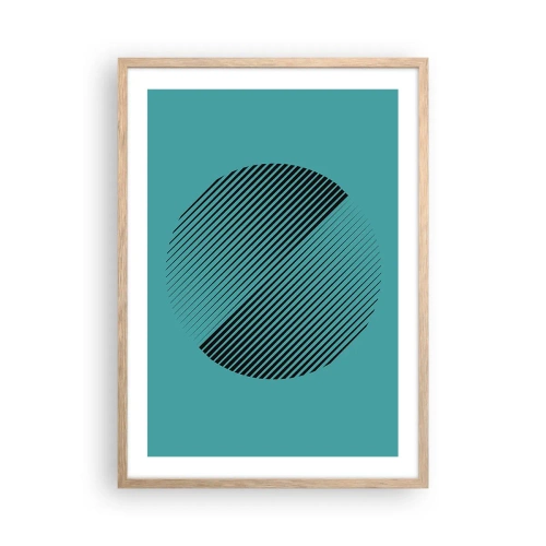 Affiche dans un chêne clair - Poster - Cercle – une variation géométrique - 50x70 cm