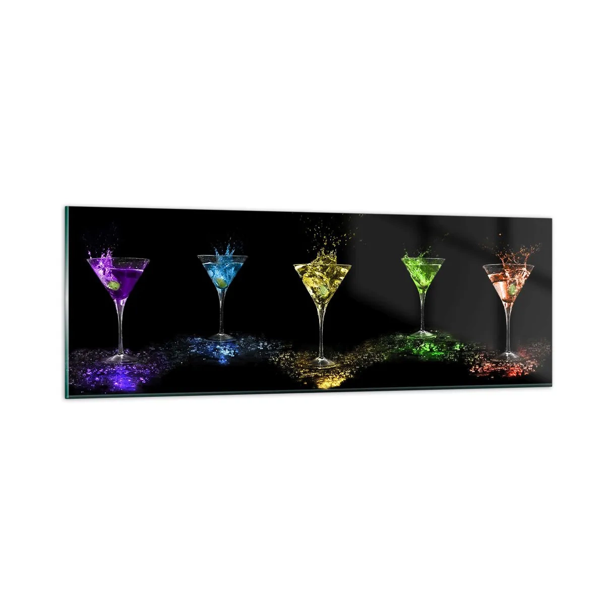 Impression sur verre - Image sur verre - Couleurs de joie en verre de cristal - 90x30 cm