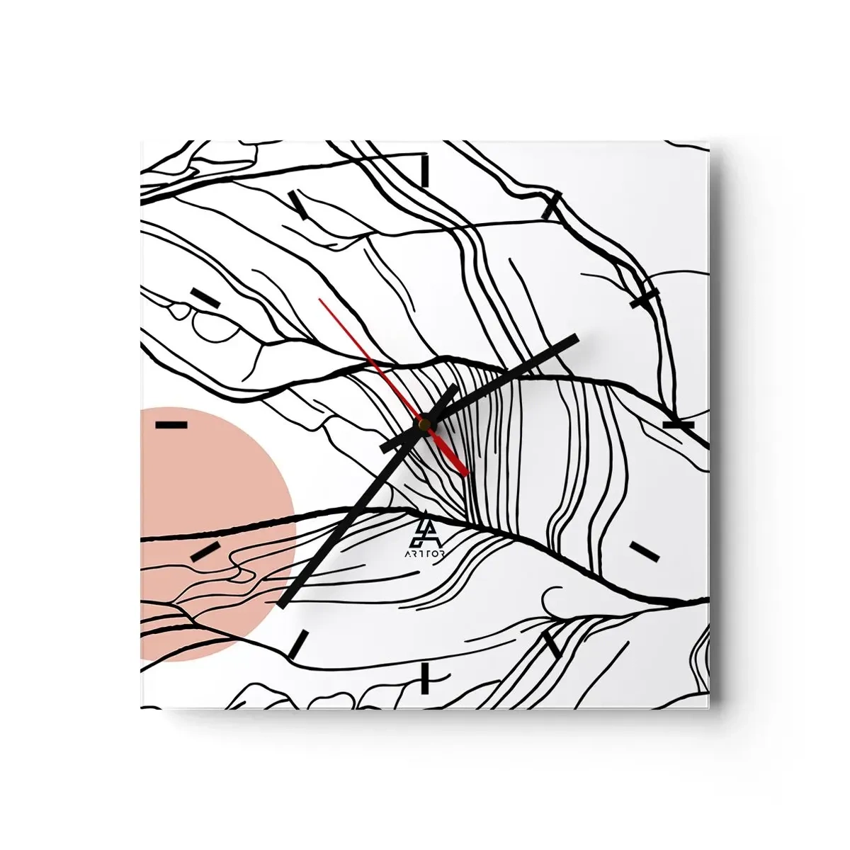Horloge murale - Pendule murale - Dans un réseau de brindilles - 40x40 cm