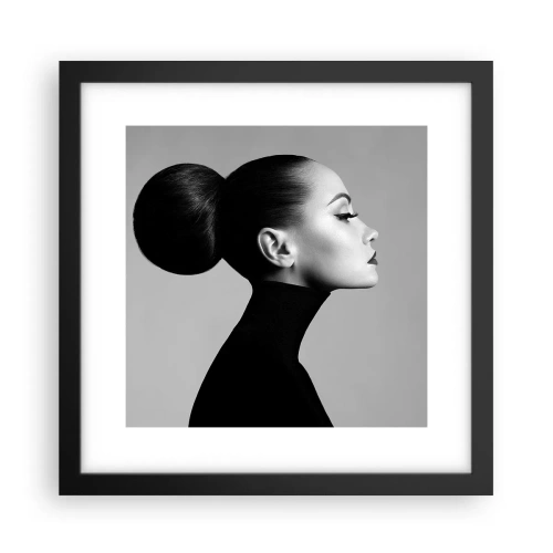 Affiche dans un cadre noir - Poster - Néfertiti moderne - 30x30 cm