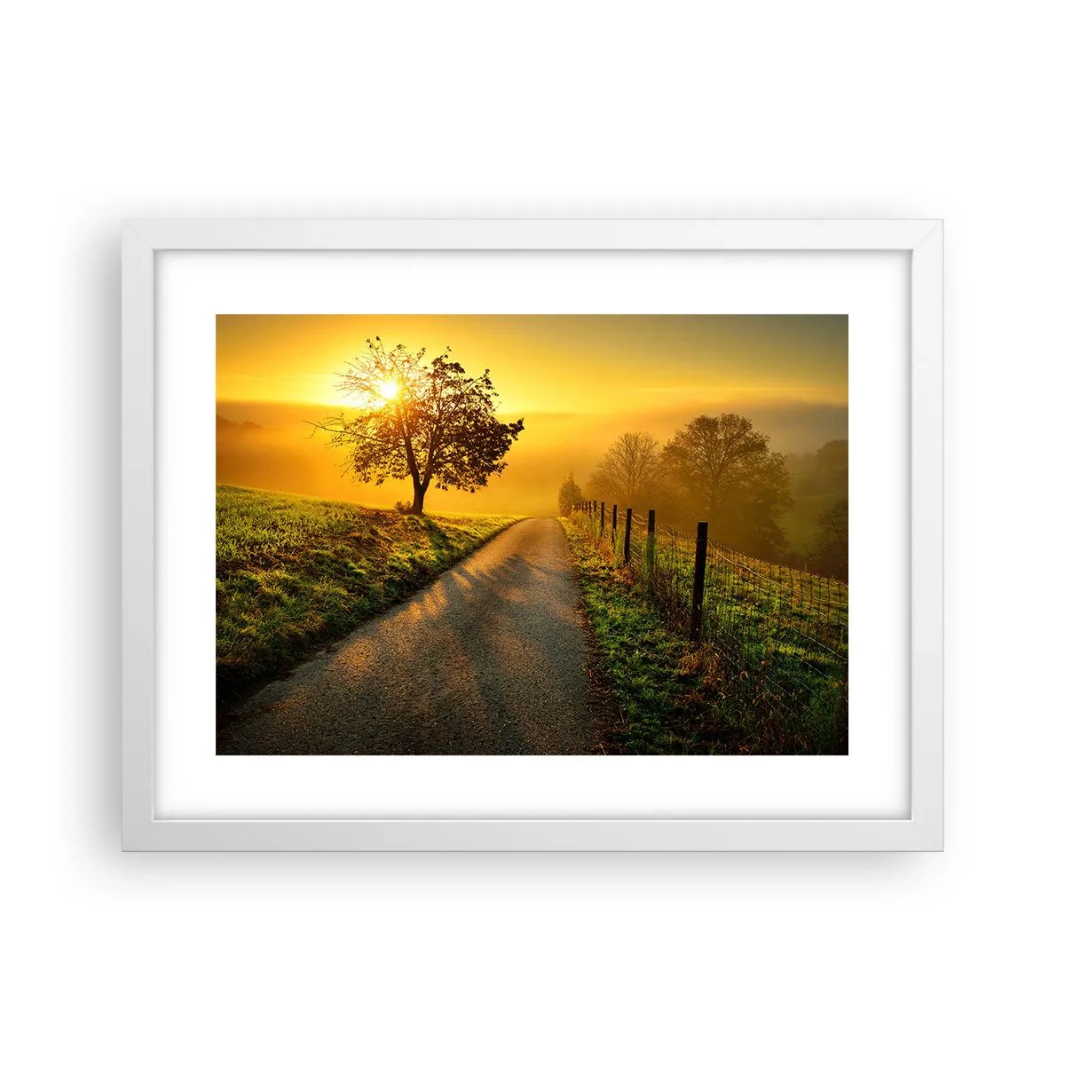 Affiche dans un cadre blanc - Poster - Après-midi de miel - 40x30 cm