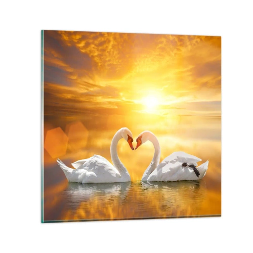 Impression sur verre - Image sur verre - Le coeur est le plus beau mot du monde… - 70x70 cm
