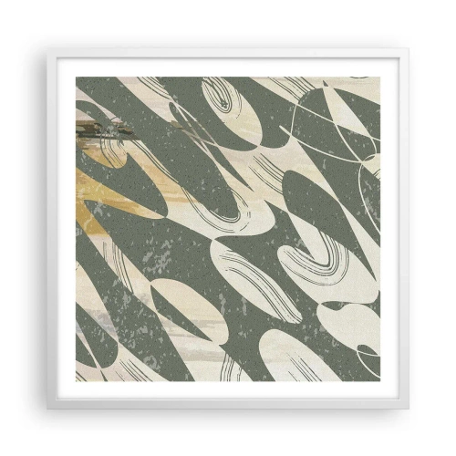 Affiche dans un cadre blanc - Poster - Abstraction rythmique - 60x60 cm