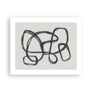 Affiche - Poster - Abstraction en boucle - 50x40 cm