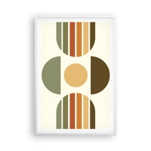 Affiche dans un cadre blanc - Poster - Dans les coulaurs de la terre - 61x91 cm