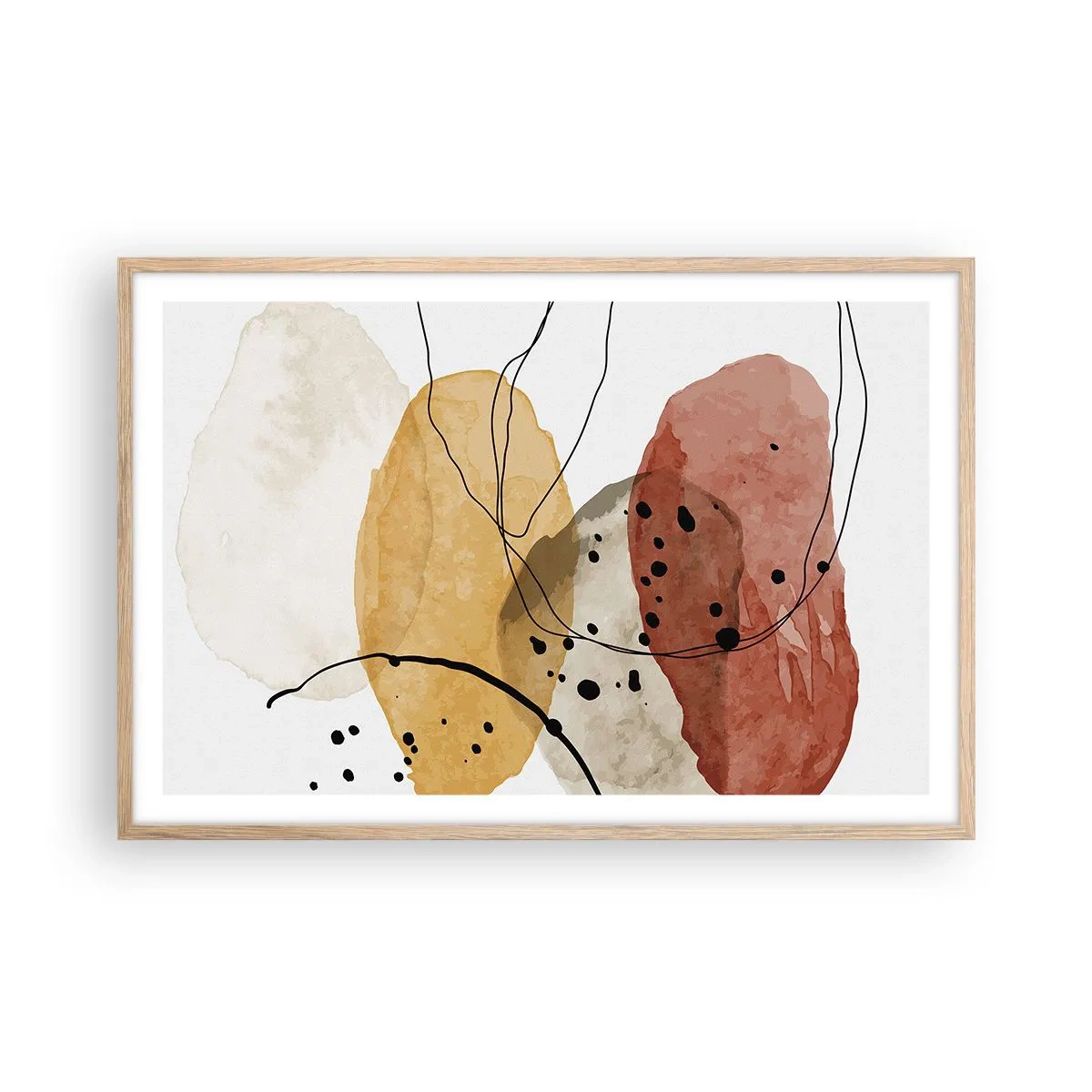 Affiche dans un chêne clair - Poster - Léger et transparent comme l'air - 91x61 cm