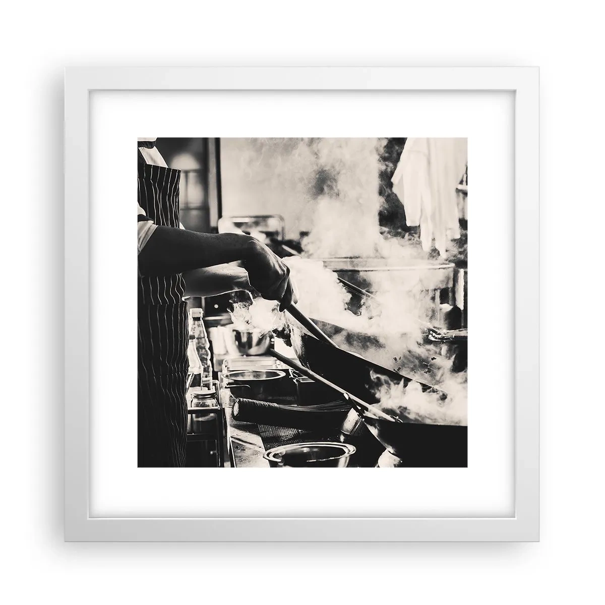 Affiche dans un cadre blanc - Poster - Alchimie des saveurs - 30x30 cm