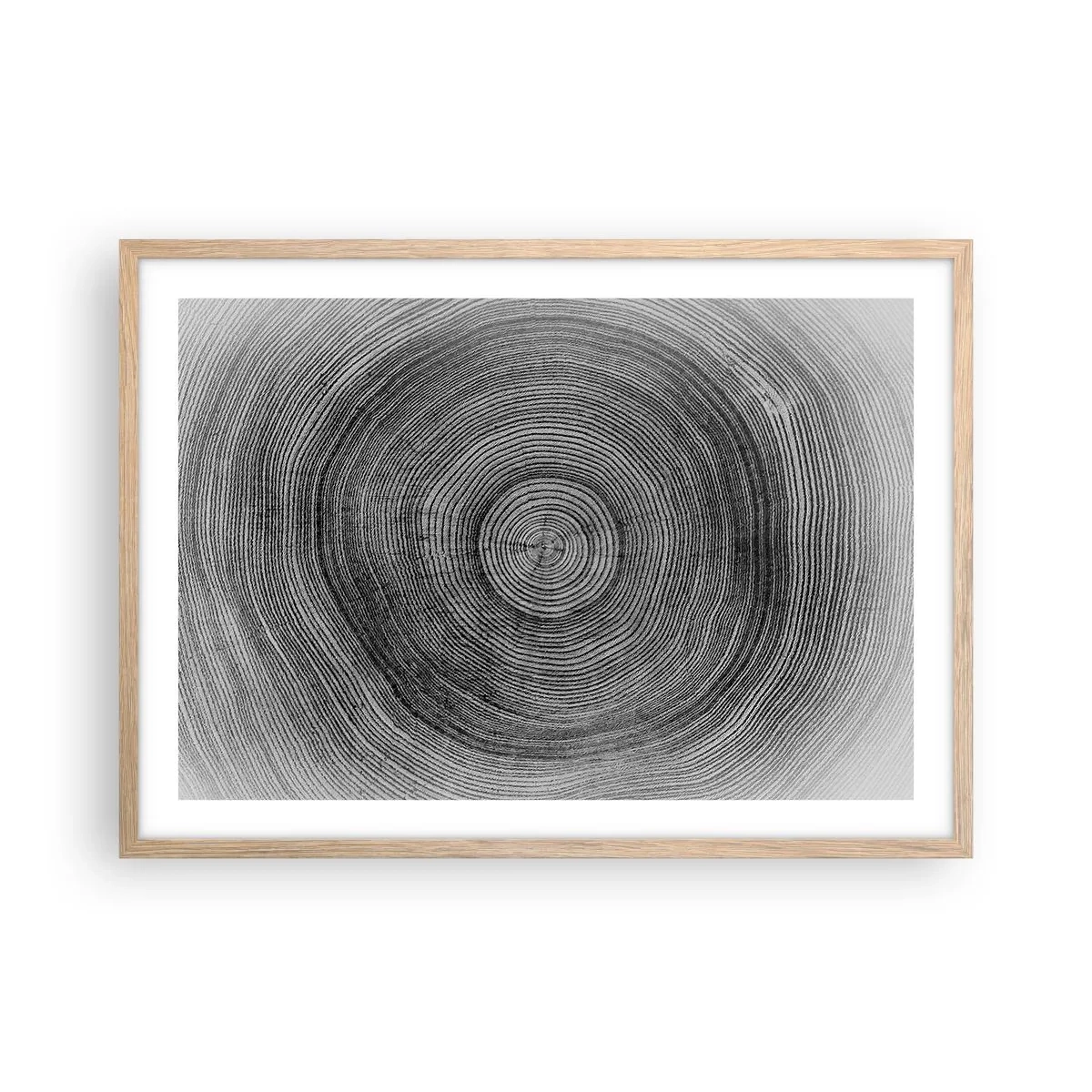Affiche dans un chêne clair - Poster - Signe du temps - 70x50 cm