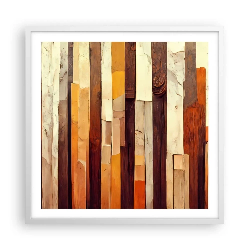 Affiche dans un cadre blanc - Poster - Hymne des arbres forestiers - 60x60 cm