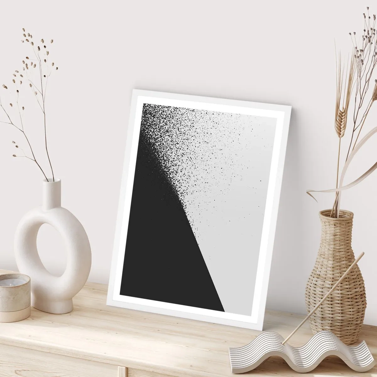 Affiche dans un cadre blanc - Poster - De plus en plus vite, de plus en plus - 50x70 cm